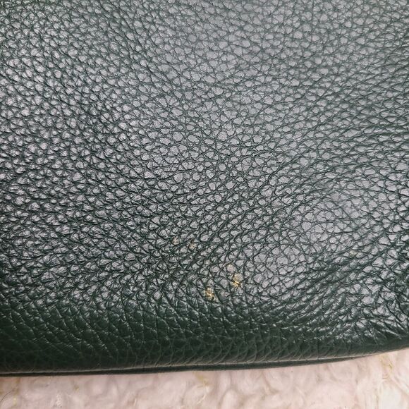 Talbots Forest Green Pebbled Leather Zippered Wristlet‎ - Picture 3 of 10